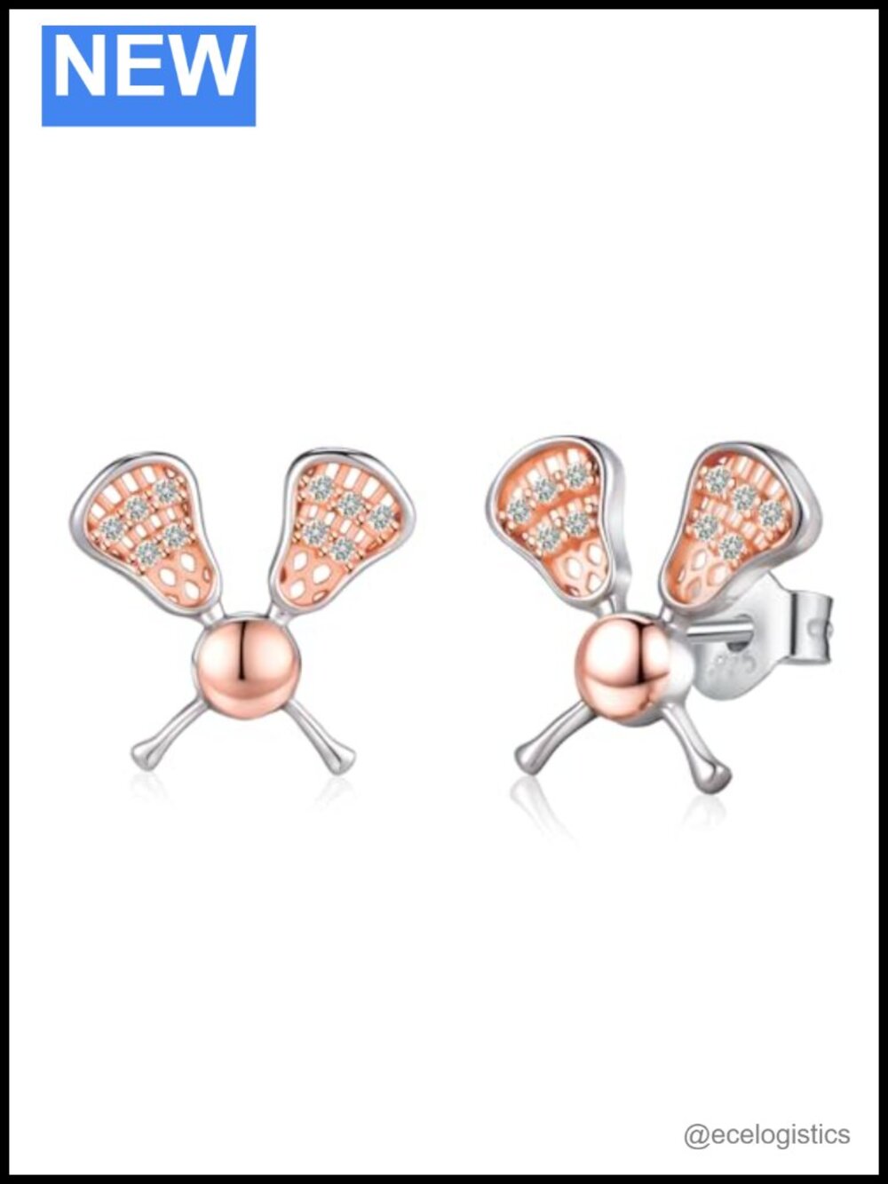 Lacrosse Earrings 925 Sterling Silver Sport Jewelry Gifts for Women